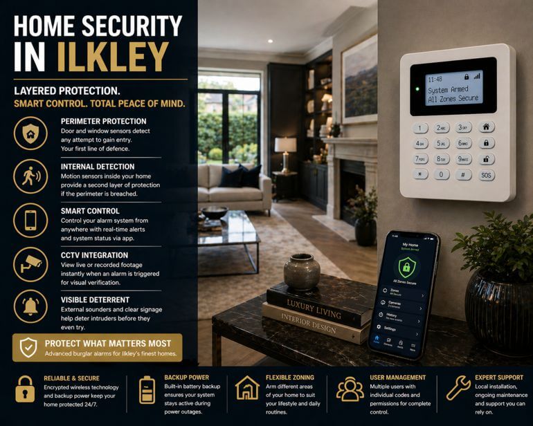 Burglar Alarms in Ilkley Homes: Protecting High-Value Properties with Layered Home Security
